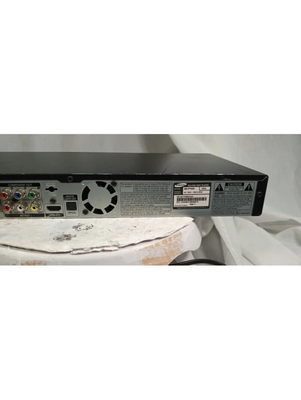 Samsung BD-P1600 Blu-Ray DVD CD Player 1080p Full HD HDMI USB Black Tested